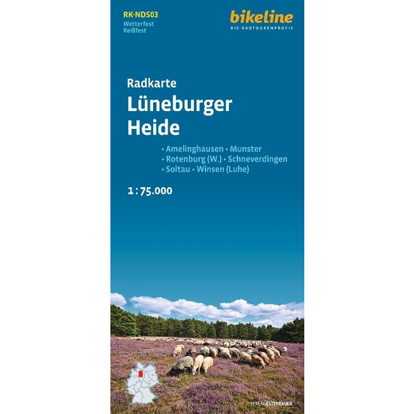 RADKARTE LÜNEBURGER HEIDE - Fahrradkarte Ansicht 1