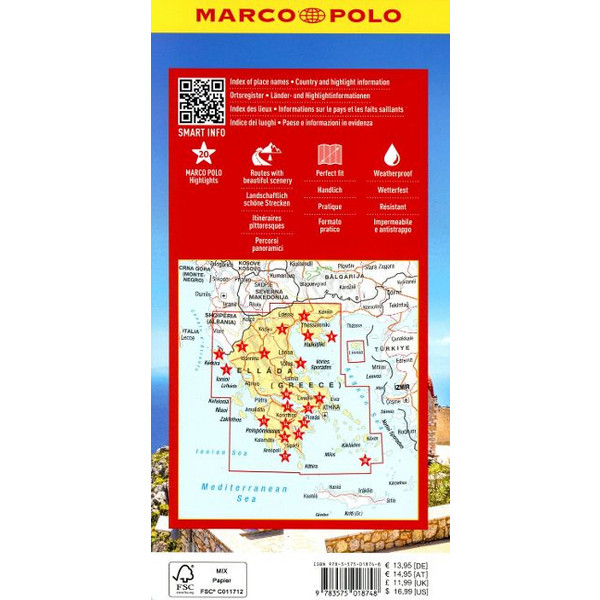 MARCO POLO REISEKARTE GRIECHENLAND (2-KARTEN-SET) 1:350.000 - Straßenkarte Ansicht 2