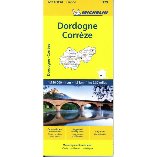 CORREZE / DORDOGNE (PERIGORD) - Straßenkarte