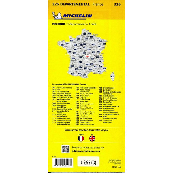 MICHELIN AUVERGNE - ZENTRALMASSIV - Straßenkarte Ansicht 2