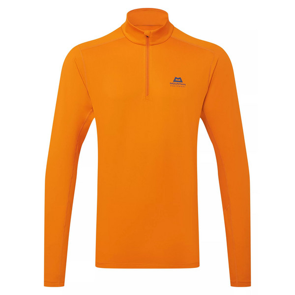 CERRIG MENS LS ZIP T Herren - Funktionsshirt-RUST
