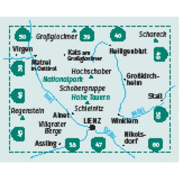 KOMPASS WANDERKARTE 48 LIENZ, SCHOBERGRUPPE, NP HOHE TAUERN Ansicht 2
