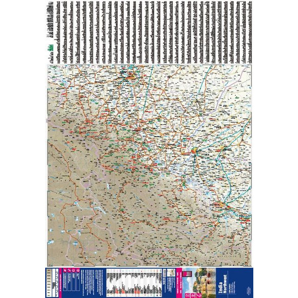 REISE KNOW-HOW LANDKARTE INDIEN, NORDWEST / INDIA, NORTHWEST - Straßenkarte Ansicht 2
