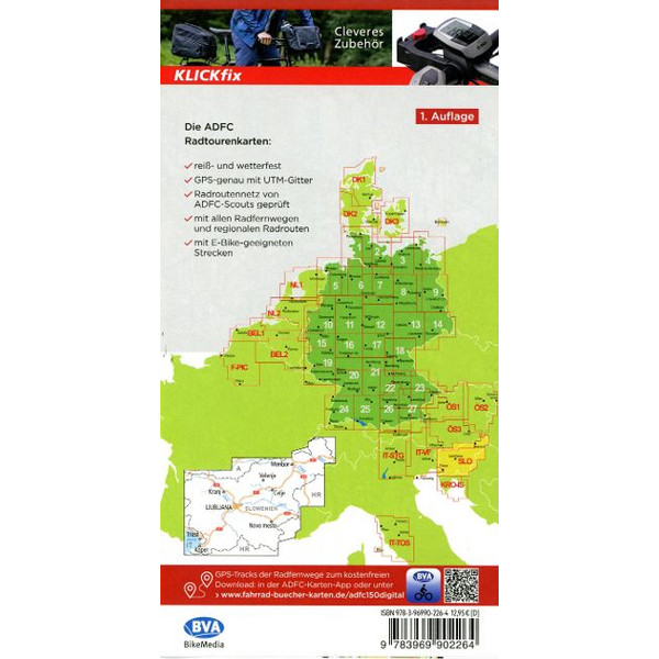 ADFC-RADTOURENKARTE SLOWENIEN 1:150.000 - Fahrradkarte Ansicht 2
