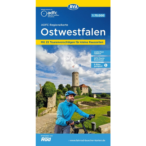 ADFC-REGIONALKARTE OSTWESTFALEN, 1:75.000 - Fahrradkarte Ansicht 1
