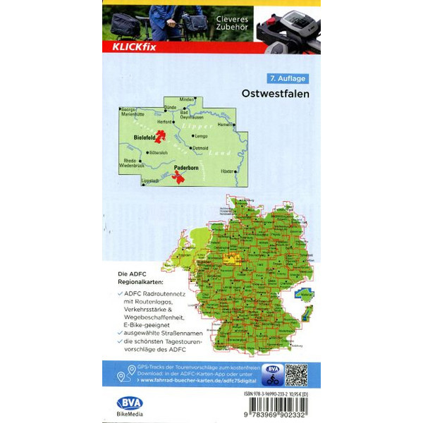 ADFC-REGIONALKARTE OSTWESTFALEN, 1:75.000 - Fahrradkarte Ansicht 2