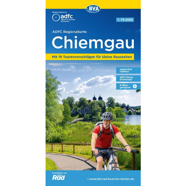 ADFC-REGIONALKARTE CHIEMGAU 1:75.000 - Fahrradkarte Ansicht 1