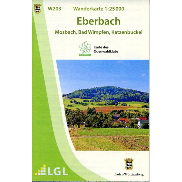 W203 WANDERKARTE 1:25 000 EBERBACH Ansicht 1