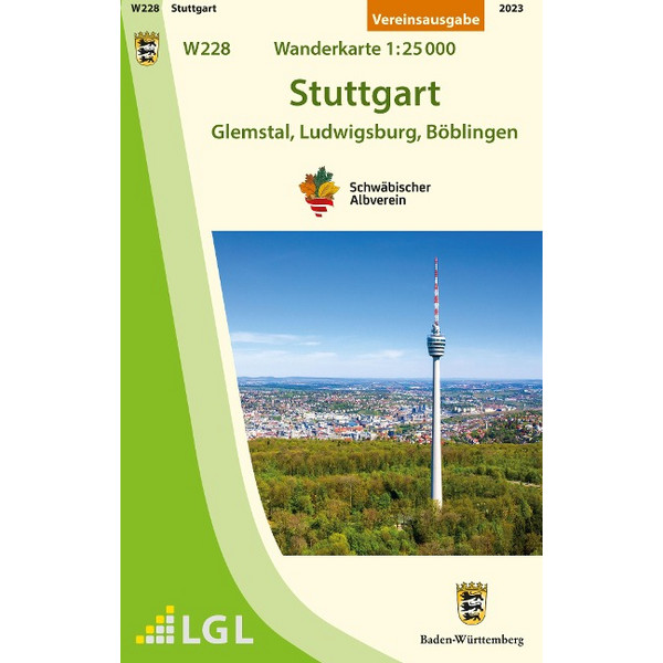 STUTTGART - GLEMSTAL, LUDWIGSBURG, BÖBLINGEN - Wanderkarte