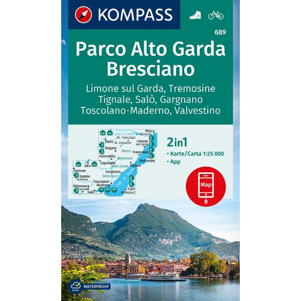 KOMPASS WANDERKARTE 689 PARCO ALTO GARDA, BRESCIANO Ansicht 1