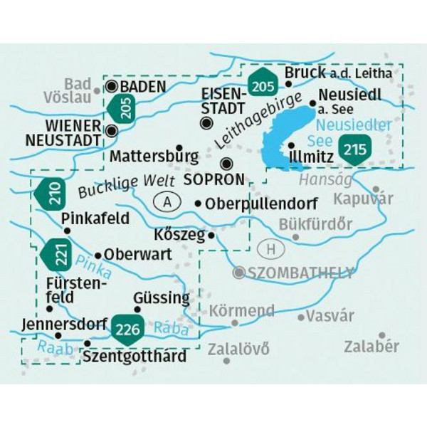 KOMPASS WANDERKARTEN-SET 227 BURGENLAND (2 KARTEN) 1:50.000 Ansicht 2