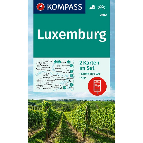WANDERKARTEN-SET 2202 LUXEMBURG (2 KARTEN) 1:50.000