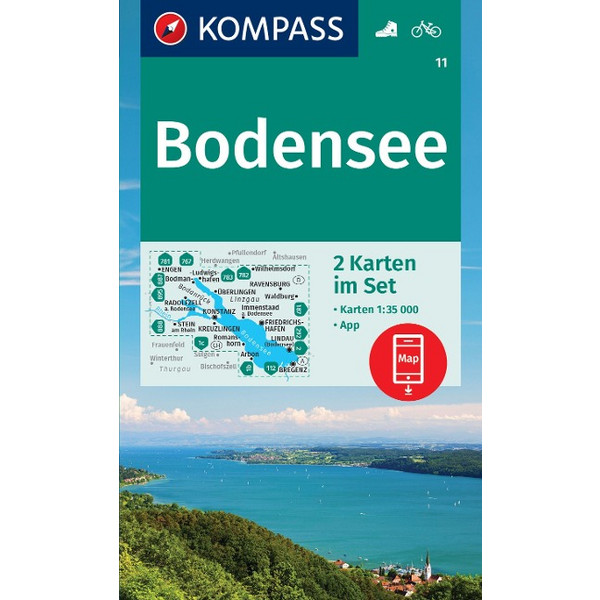 WANDERKARTEN-SET 11 BODENSEE (2 KARTEN) 1:35.000
