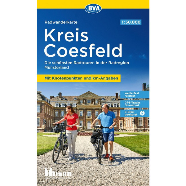 RADWANDERKARTE KREIS COESFELD 1:50.000 MIT KNOTENPUNKTEN - Fahrradkarte