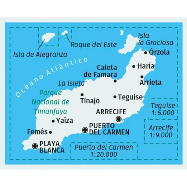 KOMPASS WANDERKARTE 241 LANZAROTE 1:50.000 Ansicht 2