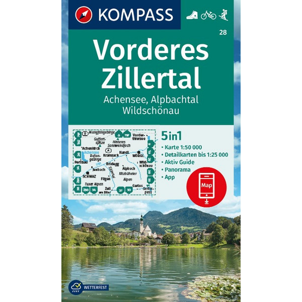 WANDERKARTE 28 VORDERES ZILLERTAL 1:50.000