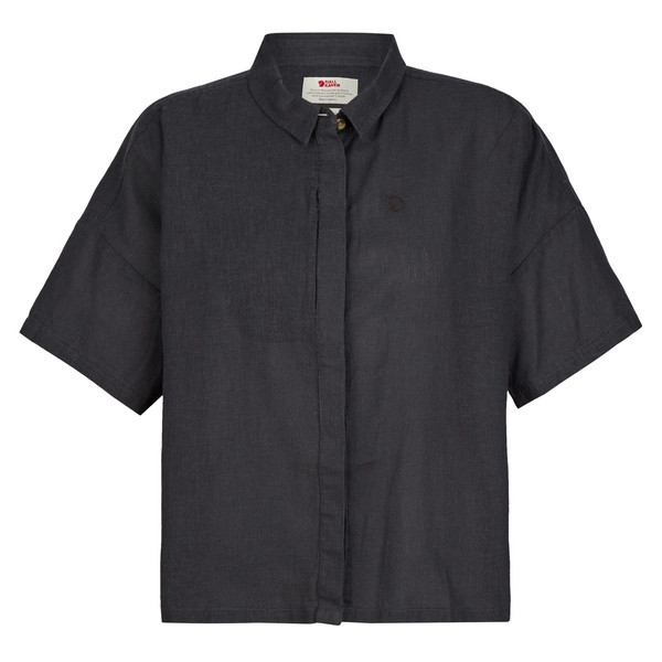 ÖVIK HEMP CAMP SHIRT SS W Damen - Outdoor Bluse-DARK GREY