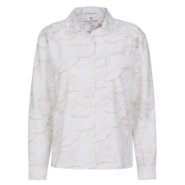 W EXPEDITION III L/S Damen - Outdoor Bluse-WHITE MEADOW PT