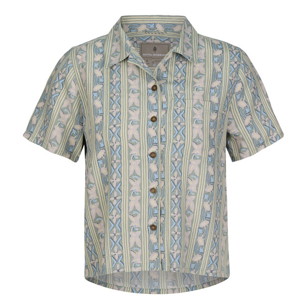 W CAMINO PUCKER S/S Damen - Outdoor Hemd-SAGE LEAF BOTANIST PT
