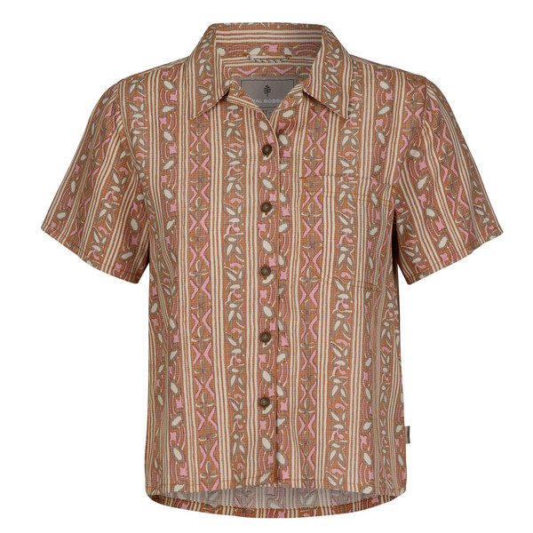 W CAMINO PUCKER S/S Damen - Outdoor Hemd-TOPAZ BOTANIST PT