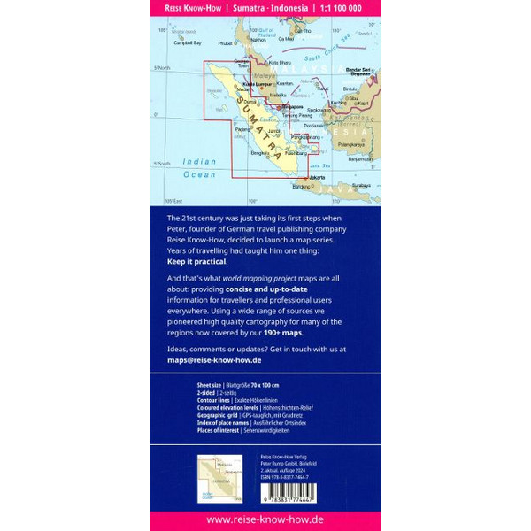 REISE KNOW-HOW LANDKARTE SUMATRA (1:1.100.000) - INDONESIEN - Straßenkarte Ansicht 2