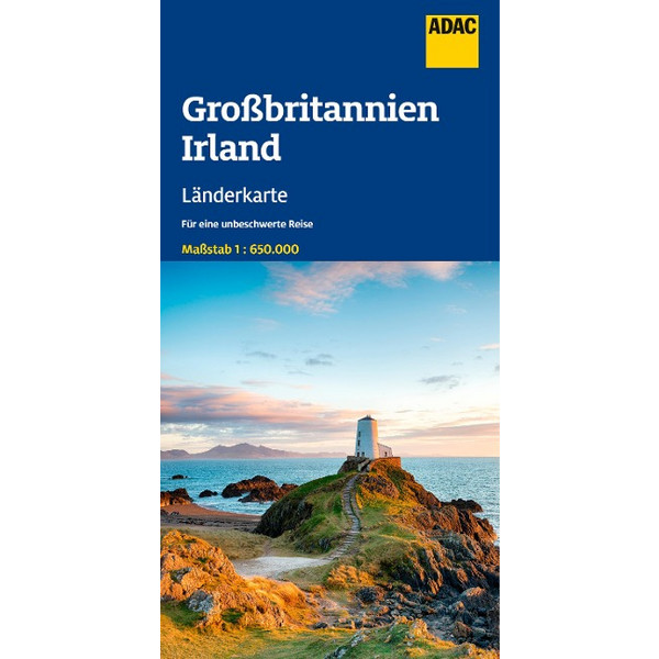 LÄNDERKARTE GROßBRITANNIEN, IRLAND 1:650.000 - Straßenkarte