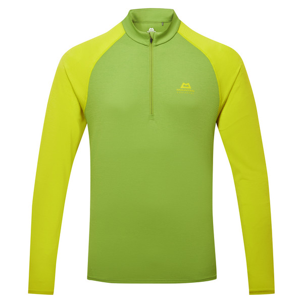 NAVA LS MENS ZIP T Herren - Funktionsshirt-CACTUS/VINE