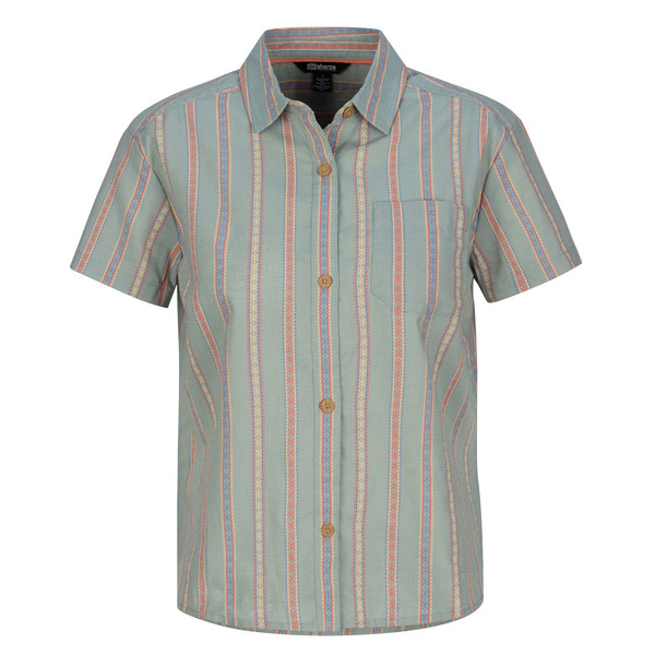 JAYA CAMP SHIRT Damen - Outdoor Bluse-CELERY PATTI STRIPE