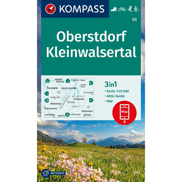 WANDERKARTE 03 OBERSTDORF, KLEINWALSERTAL 1:25.000
