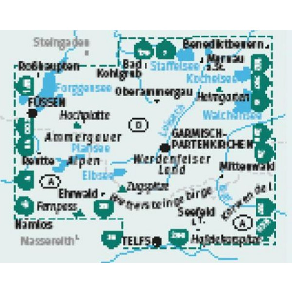 KOMPASS WANDERKARTEN-SET 796 MÜNCHNER HAUSBERGE WEST Ansicht 2