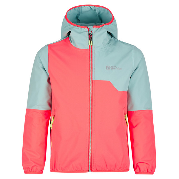 Jack Wolfskin TURBULENCE HOODED JKT K Kinder - Softshelljacke Ansicht 1