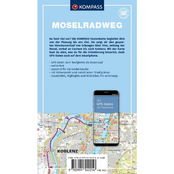 KOMPASS FAHRRAD-TOURENKARTE MOSELRADWEG 1:50.000 Ansicht 2
