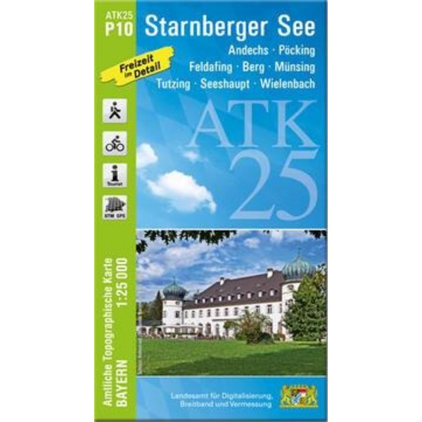 ATK25-P10 STARNBERGER SEE (AMTLICHE TOPOGRAPHISCHE KARTE) - Wanderkarte Ansicht 1