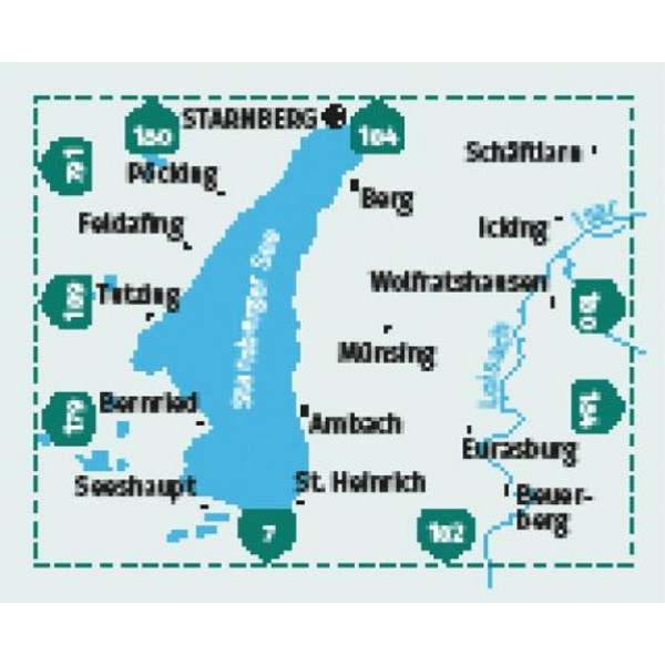 KOMPASS WANDERKARTE 793 STARNBERGER SEE 1:25.000 Ansicht 2