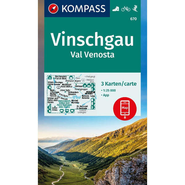 WANDERKARTEN-SET 670 VINSCHGAU (3 KARTEN)