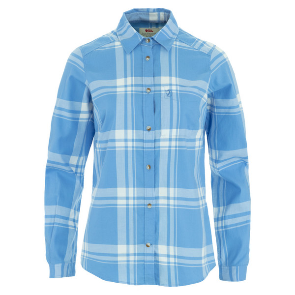 ÖVIK LITE FLANNEL SHIRT W Damen - Flanellhemd-ULTRAMARINE-CHALK WHITE
