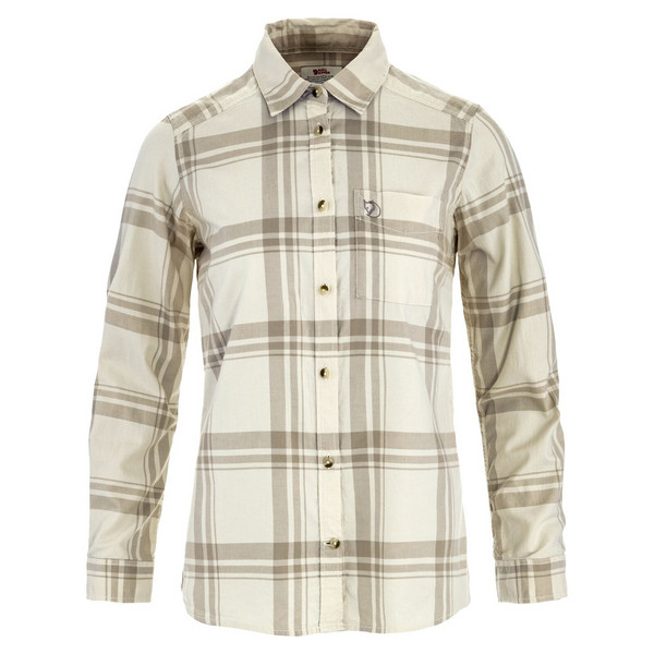 ÖVIK LITE FLANNEL SHIRT W Damen - Flanellhemd-CHALK WHITE-FOSSIL