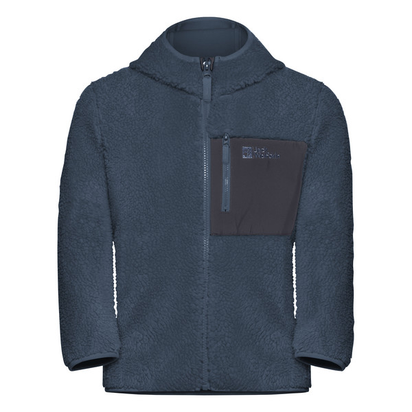 ICE CURL HOOD JACKET K Kinder - Fleecejacke-MIDNIGHT SKY