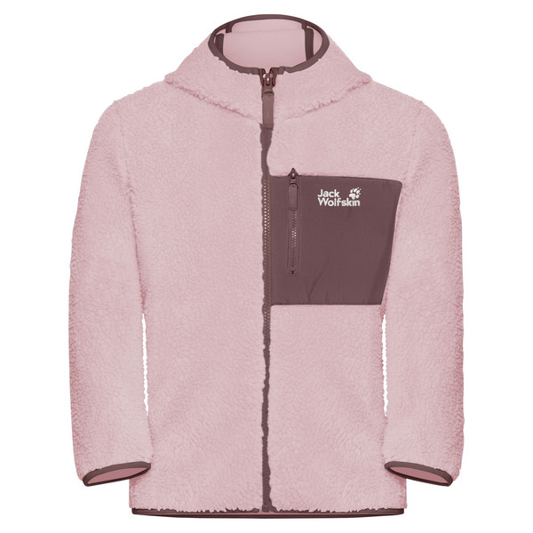 ICE CURL HOOD JACKET K Kinder - Fleecejacke-DUSTY BLUSH