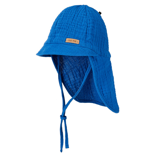 NACKENSCHUTZ MULL UV Kinder - Sonnenhut-INK-BLUE