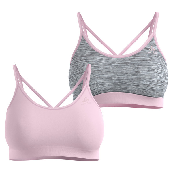 SEAMLESS LOW SPORT BRA Damen - Sport BH-HYPER PINK - GREY MELANGE