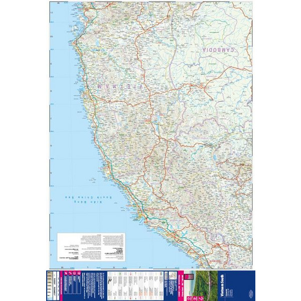REISE KNOW-HOW LANDKARTE VIETNAM SÜD (1:600.000) - Straßenkarte Ansicht 2