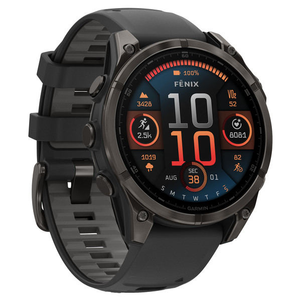 FENIX 8 - 47 MM AMOLED - Smartwatch-SCHWARZ/CARBONGRAU TITAN DLC