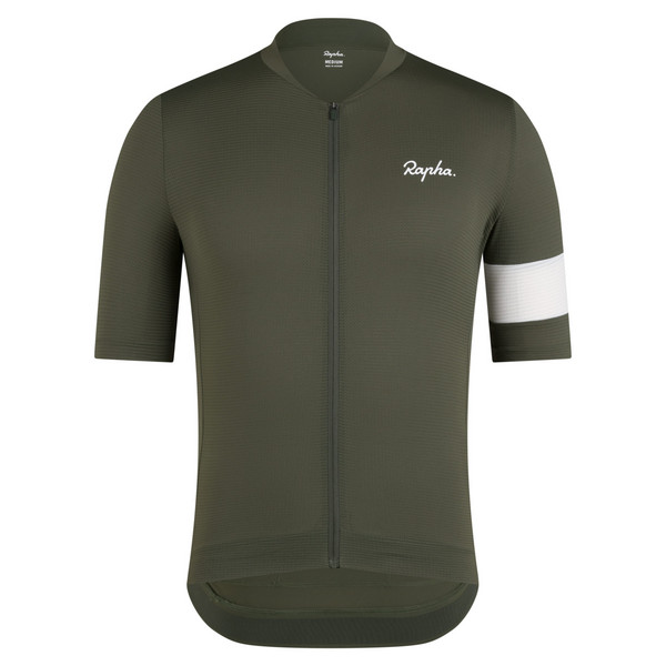 MEN'S CORE JERSEY Herren - Fahrradtrikot-DARK GREEN/WHITE