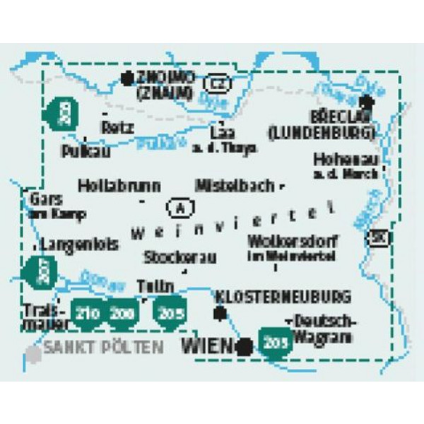 KOMPASS WANDERKARTEN-SET 204 WEINVIERTEL (2 KARTEN) 1:50.000 Ansicht 2