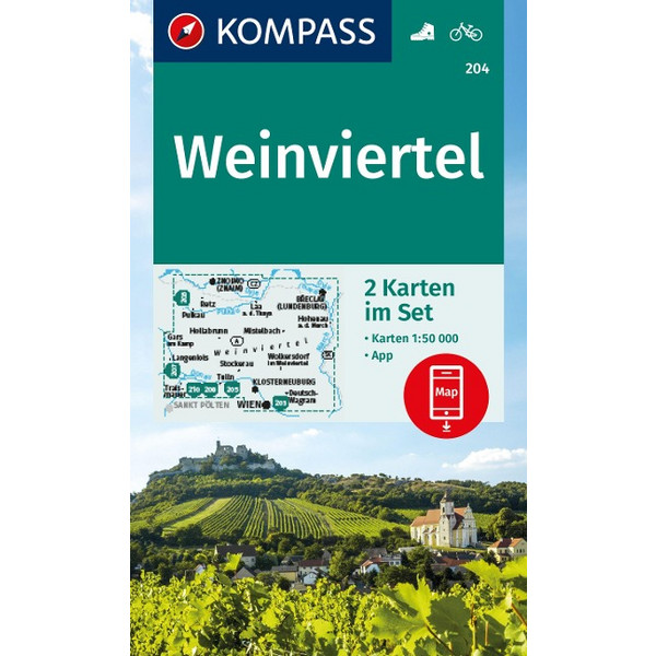 WANDERKARTEN-SET 204 WEINVIERTEL (2 KARTEN) 1:50.000