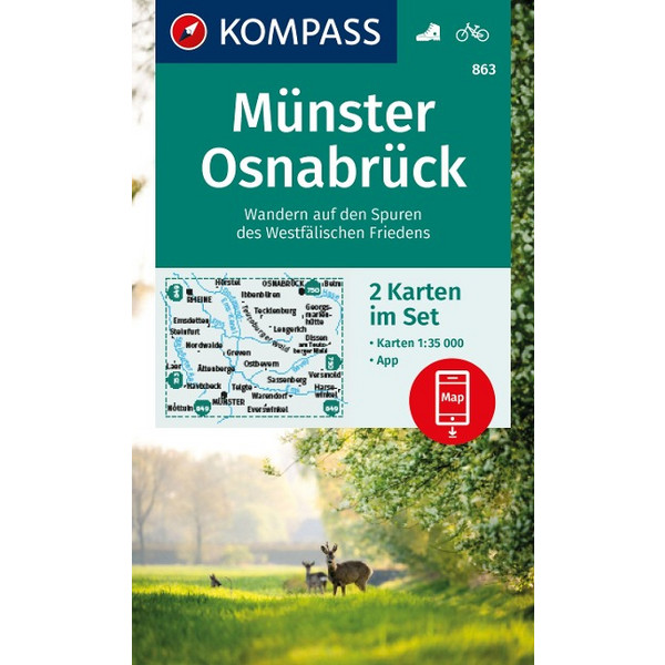 WANDERKARTEN-SET 863 MÜNSTER, OSNABRÜCK (2 KARTEN)