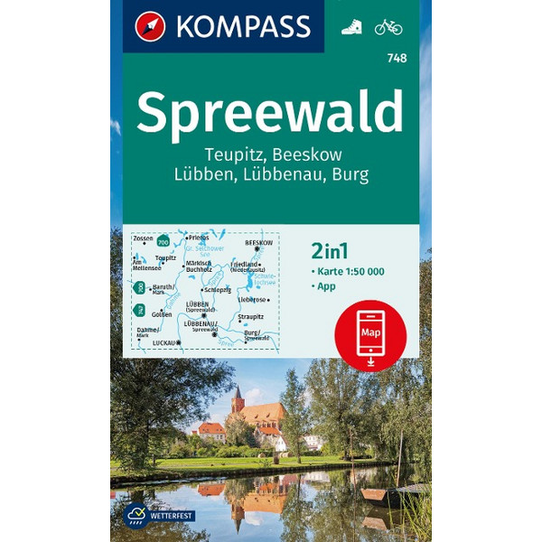 WANDERKARTE 748 SPREEWALD, TEUPITZ, BEESKOW, LÜBBEN