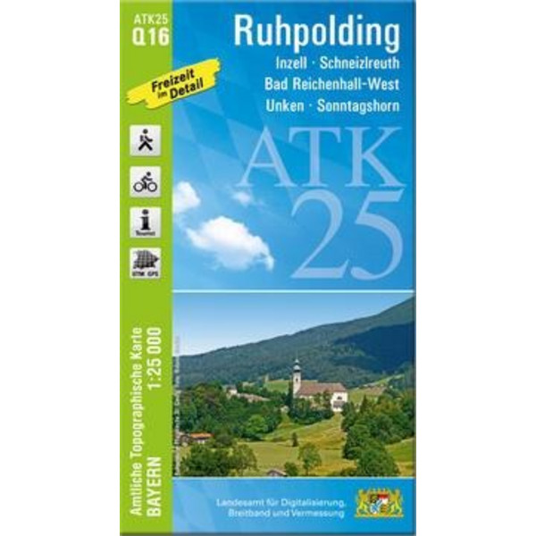 ATK25-Q16 RUHPOLDING (AMTLICHE TOPOGRAPHISCHE KARTE 1:25000) - Wanderkarte Ansicht 1