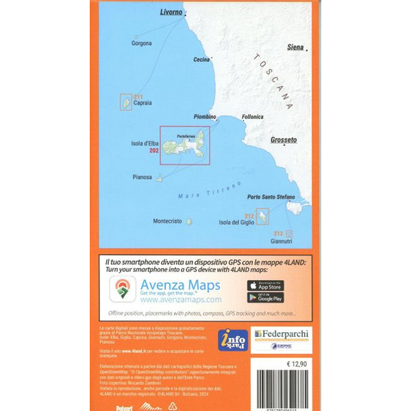 ISOLA D´ELBA 1 : 25 000 - Wanderkarte Ansicht 2